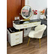 Bàn Trang Điểm Gương Đèn Led Nhập Khẩu  -NK01 Màu Trắng Bàn Trang Điểm Gương Đèn Led Nhập Khẩu  -NK01 Màu Trắng